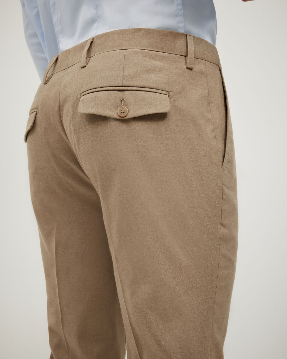 Brushed Marle Tailored Pant, Latte, hi-res